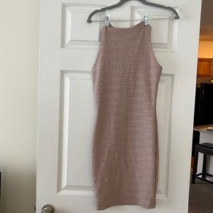 This dress is great. It molds to your body for that sleek look